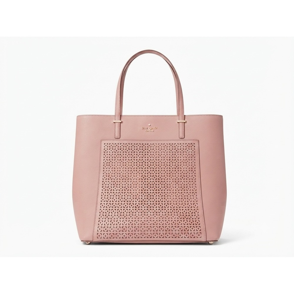 Kate Spade New York Perforated Saffiano Leather Tote Bag Pink